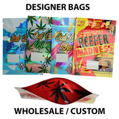 8th 3.5 g custom design designer 1/8 ounce smell proof mylar bag dispensary packaging custom customized print printed caviar locker dragon chewer bulk wholesale cheap